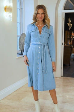 Light Wash Denim Midi Shirt Dress 13 Light Wash Denim Midi Shirt Dress -CHAUz Clothing Shop 2a7625bd2aba2da1a8034f60b05f75de4471d60e