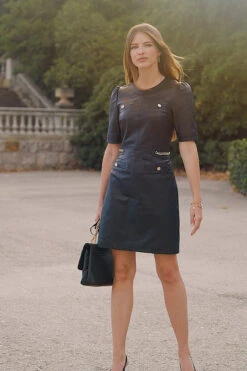 Black Leather Dress With Pocket Detail -CHAUz Clothing Shop 6690bfe77a6f37ee45f7b80f161f1aa1eb0d1499