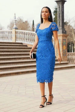 Cobalt Blue Luxe Lace Detail Pencil Dress -CHAUz Clothing Shop 9ea93a9129ae2f27daff90a57ffe37559939cddf
