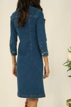 Indigo V Neck Button Front Denim Dress 13 Indigo V Neck Button Front Denim Dress -CHAUz Clothing Shop aae9d02e5c016b699d4dbafab9ae13893baddf31