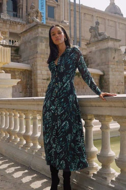 Black & Green Butterfly Print Mesh Shirt Dress -CHAUz Clothing Shop abe8c330cfd25f38341fee10f3259ec89fa5f931