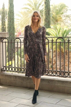 Animal Print Faux Wrap Midi Jersey Dress -CHAUz Clothing Shop e975fe8b54ef4275be4b65cc41d012acc5696305