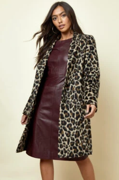 Burgundy Leather Panelled Shift Dress -CHAUz Clothing Shop web 120819ss0020 6