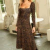 Leopard Print Square Neck Jersey Midi Dress -CHAUz Clothing Shop web 2020 08 31 aynhoe park sosandar53067
