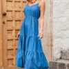 Mid Blue Denim Tiered Midi Dress -CHAUz Clothing Shop web 2305 58 s23dd072be0010 58 085