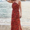 Red Leopard Print Halter Neck Sunshine Dress -CHAUz Clothing Shop web 2305 82 s23rw029ldor01 82 058