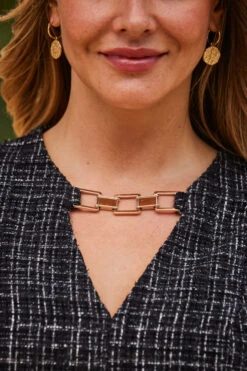 Black Boucle Luxe Belted Pencil Dress With Gold Chain Detail -CHAUz Clothing Shop web 2309 03 a23ow026bk0001 a23dw091bk0001 s20as002be0027 aw19as01mi0001 a23ac064bk0001 03 187