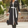 Black & White Contrast Trim Utility Shirt Dress -CHAUz Clothing Shop web 2309 118 s23dw012bk0002 118 012 2