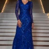 Sapphire Blue Premium Embellished Sequin Maxi Dress -CHAUz Clothing Shop web 2309 36 a23dw008be0028 36 108 2
