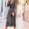 Pewter Metallic Plisse Midi Wrap Jersey Dress 1 Pewter Metallic Plisse Midi Wrap Jersey Dress -CHAUz Clothing Shop web 25 a22dj075bk0001 030