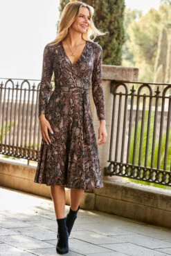 Animal Print Faux Wrap Midi Jersey Dress -CHAUz Clothing Shop web 30 a20dj065sebn01 029