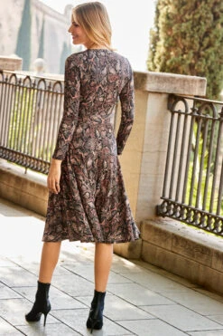 Animal Print Faux Wrap Midi Jersey Dress -CHAUz Clothing Shop web 30 a20dj065sebn01 131