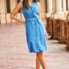 Light Blue Denim Sleeveless Shirt Dress 1 Light Blue Denim Sleeveless Shirt Dress -CHAUz Clothing Shop web 72 s22dd029be0010 022