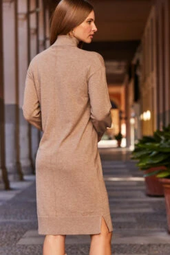 Natural Roll Neck Slouch Jumper Dress -CHAUz Clothing Shop web 89 a21dk503nl0003 178