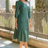 Emerald Green Zip Front Faux Leather Midi Dress -CHAUz Clothing Shop web rt 27 ss19or01bk0001 042